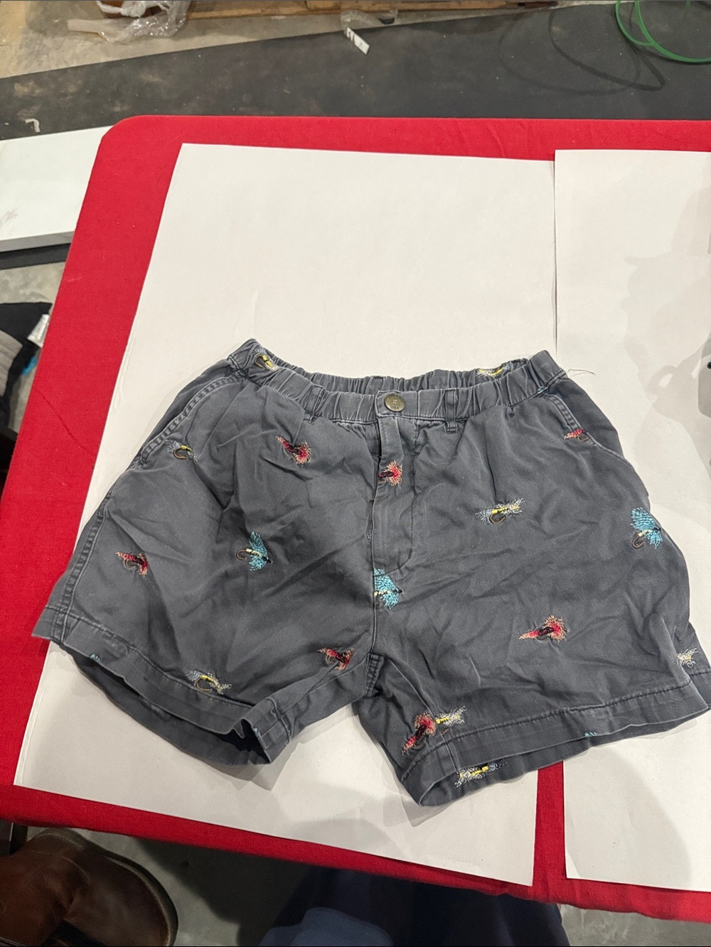 chubbies Gray Embroidered Butterfly Shorts